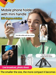 Limited Time: 40% OFF 🔥Mini Selfie Stick Foldable 3 in 1 Extendable Grip Phone Shooting Tripod Stand with BT Remote Control
